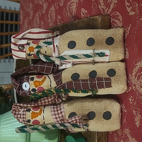 Handmade Primitive Slender/Pencil Snowman Lot of 5 - Picture 7 of 7